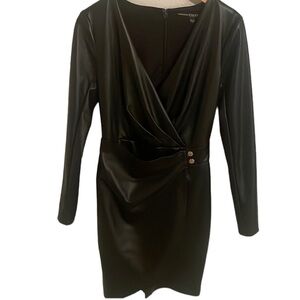 Guess faux leather black dress Lexie sz small‎ s